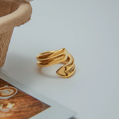 [Raffine]Tara Heart Twist Gold Ring