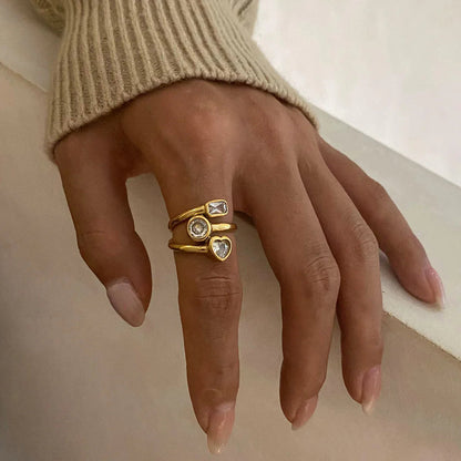 [Raffine]Amelina Layered Diamond Ring
