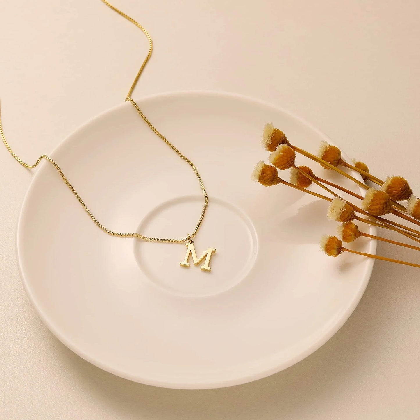 [Raffine]Therese Letter Initial Gold Necklace