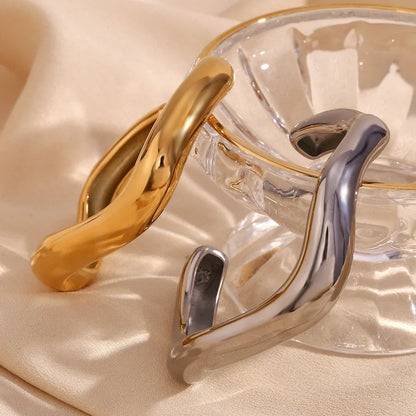 [Raffine]Zaria Asymmetrical Gold Bangle