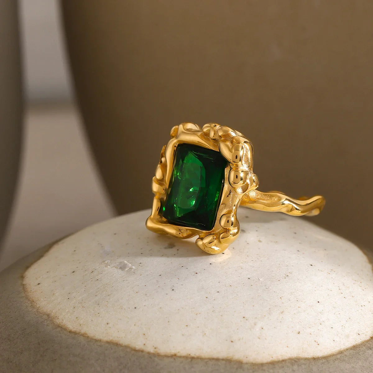 [Raffine]Priscilla Emerald Ring