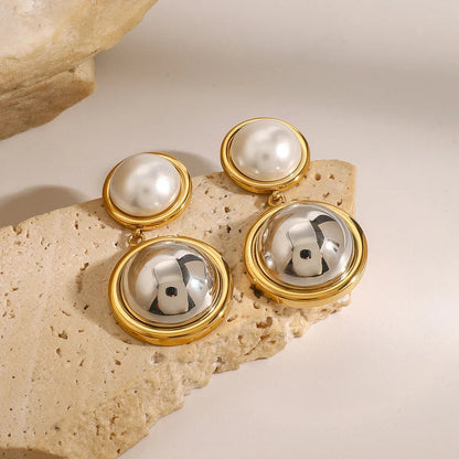 [Raffine]Avery Pearl Dome Earrings