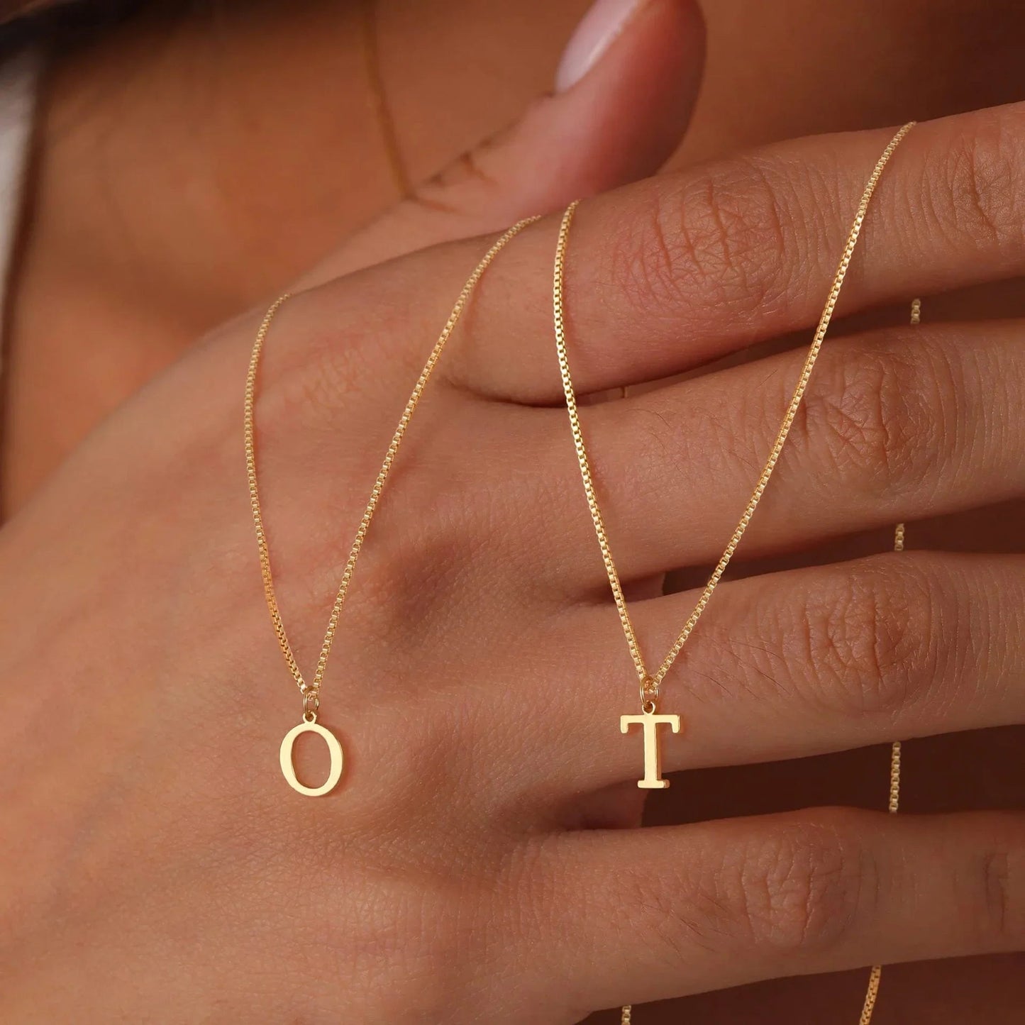 [Raffine]Therese Letter Initial Gold Necklace