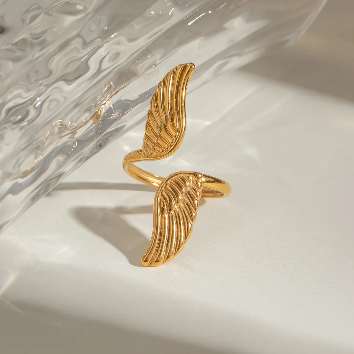[Raffine]Sparrow Gold Wing Ring