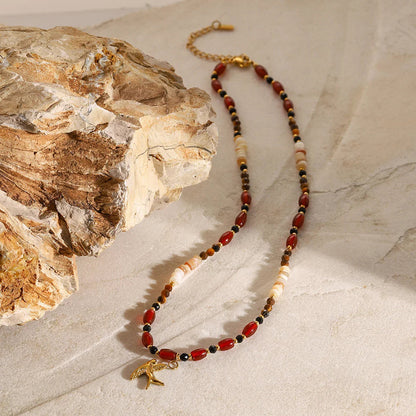 [Raffine]Sierra Tiger Eye Beads Necklace
