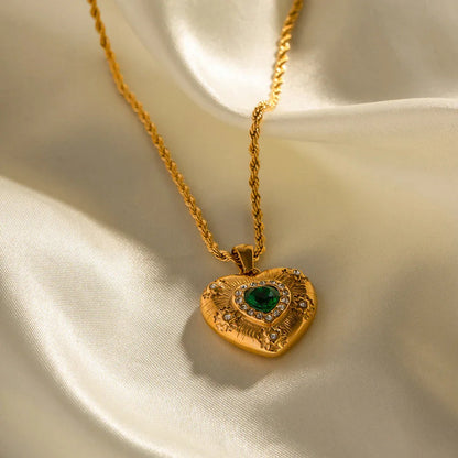 [Raffine]Caelus Gold Heart Necklace