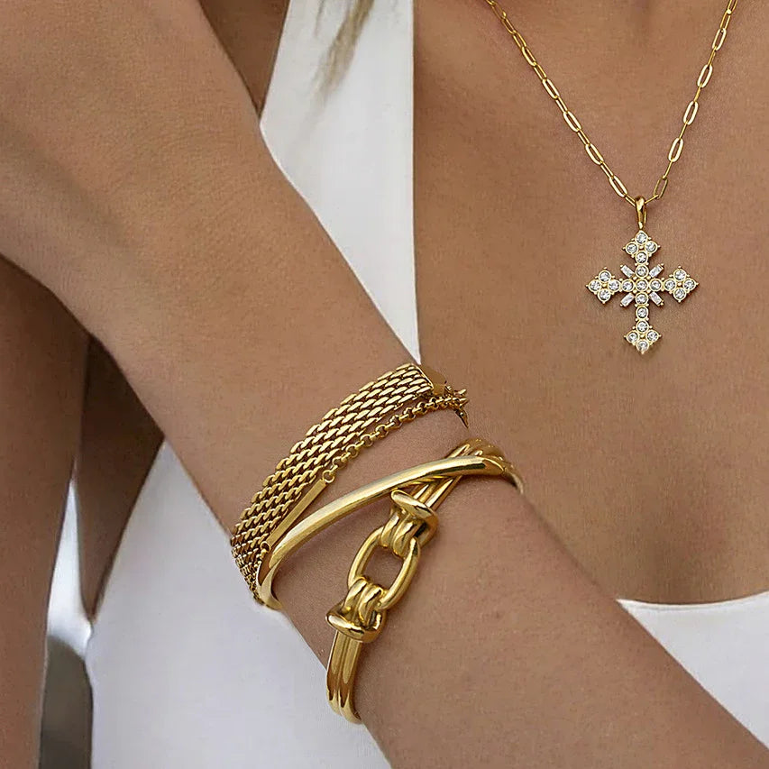 [Raffine]Luce Gold Knot Bangle