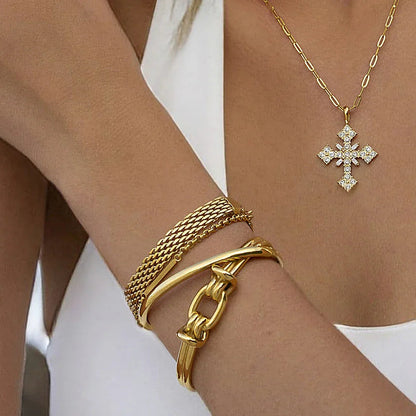 [Raffine]Luce Gold Knot Bangle