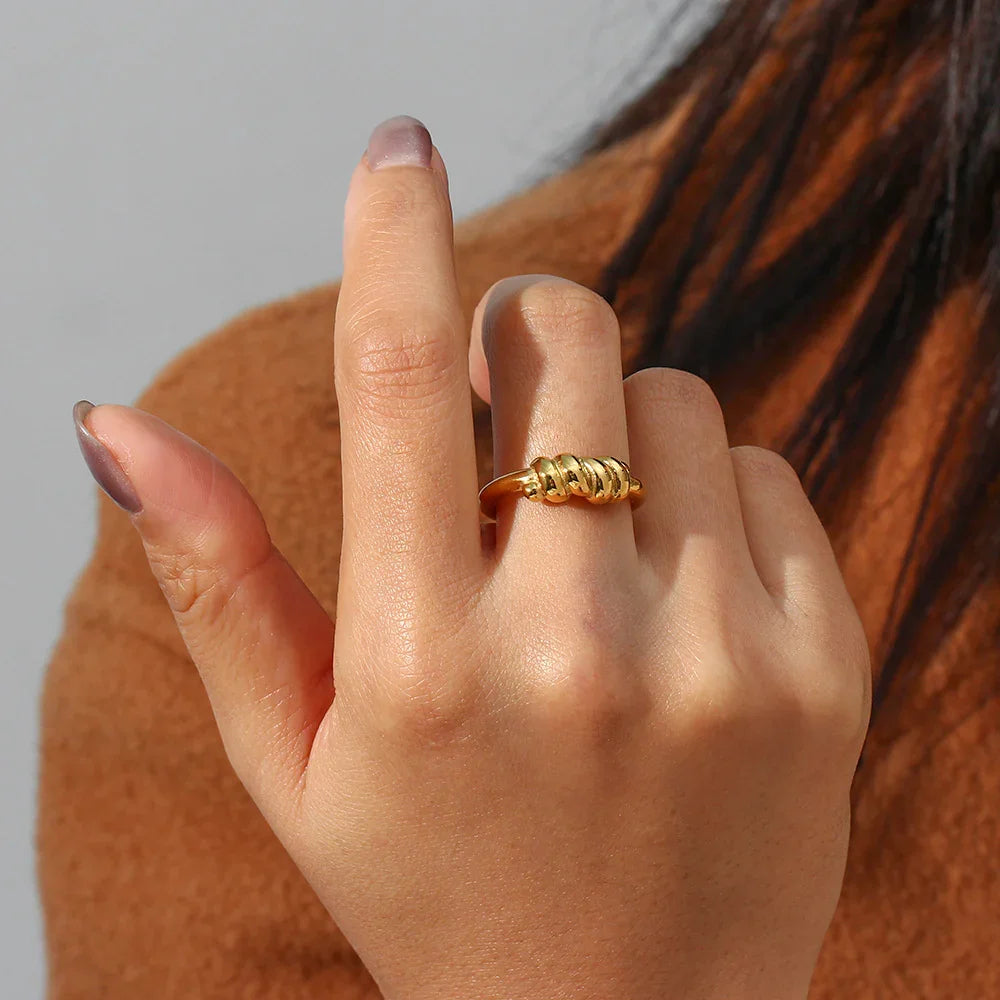 [Raffine]Lacrima Gold Ring