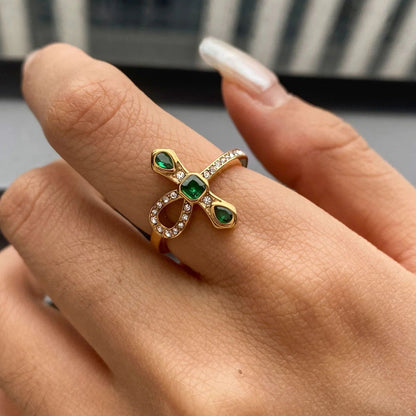 [Raffine]Joy Diamond Knot Gold Ring