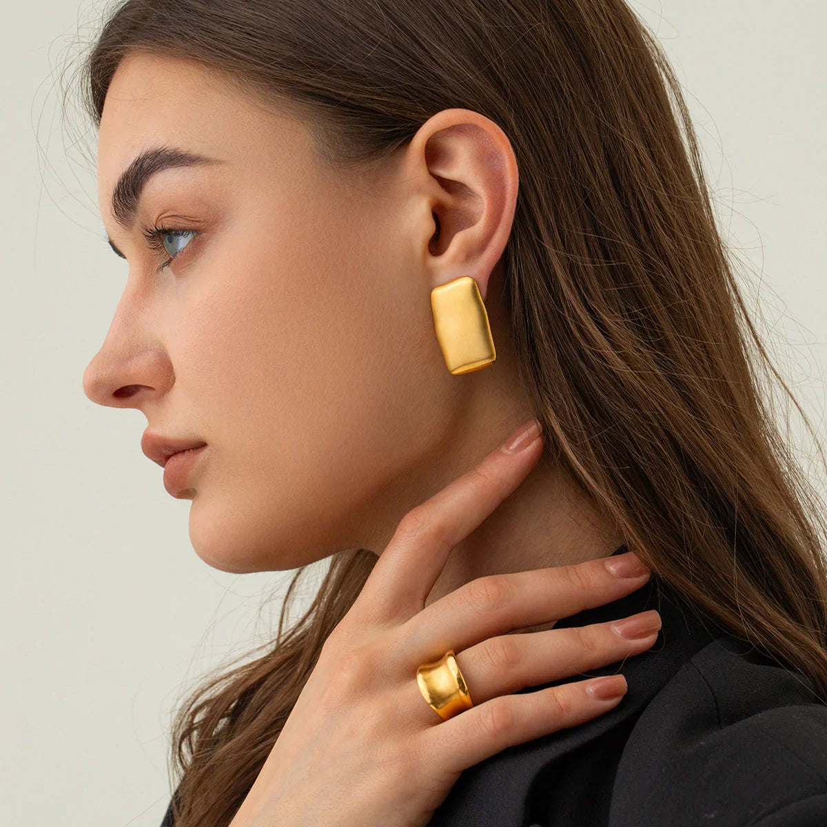 [Raffine]Olive Gold Earrings