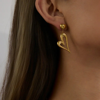 [Raffine]Venus Gold Heart Earrings
