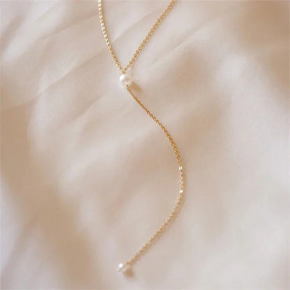 [Raffine]Beatrice Pearl Tassel Necklace