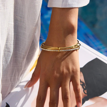 [Raffine]Quinley Stacked Diamond Bracelet