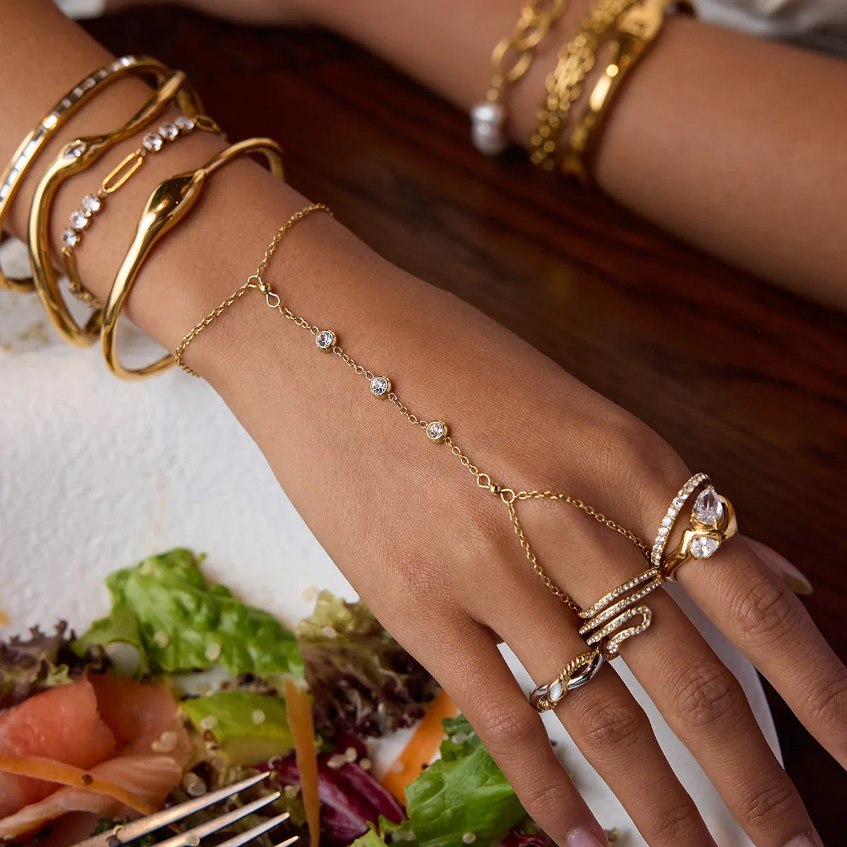 [Raffine]Leona Diamond Hand Chain