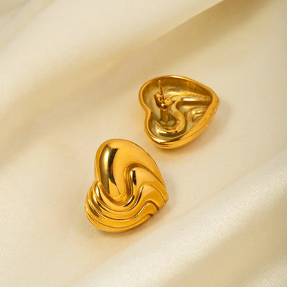 [Raffine]Milena Heart Gold Earrings