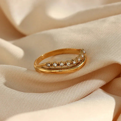 [Raffine]Adeline Diamond Simulant Gold Ring