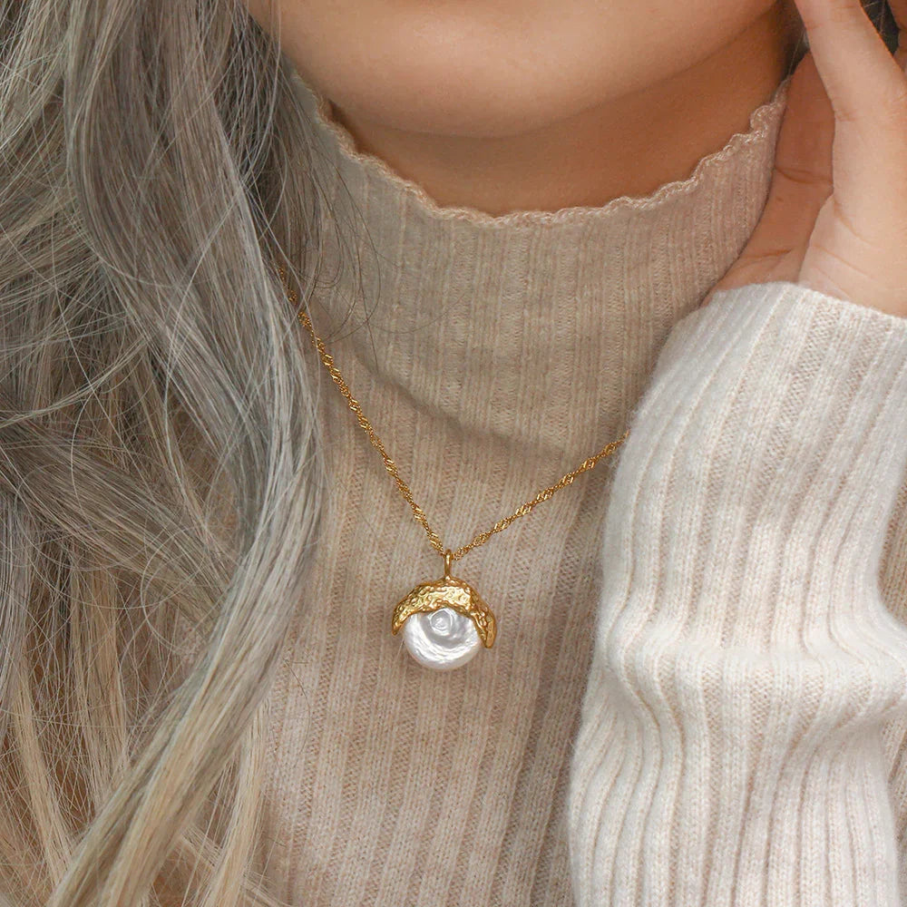 [Raffine]Kimberly Pearl Necklace