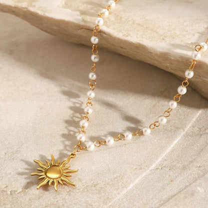 [Raffine]Apollo Sun Pearl Necklace