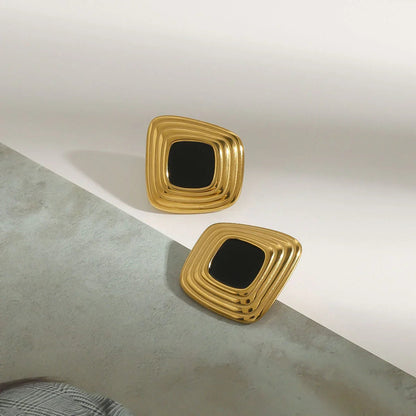 [Raffine]Sylvie Geometric Gold Earrings
