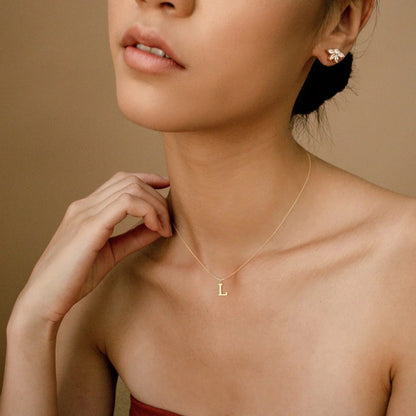 [Raffine]Therese Letter Initial Gold Necklace