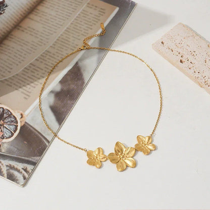 [Raffine]Millie Gold Flower Necklace