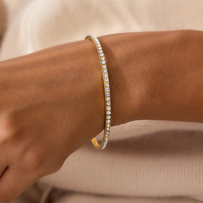 [Raffine]Kalista Diamond Gold Bangle
