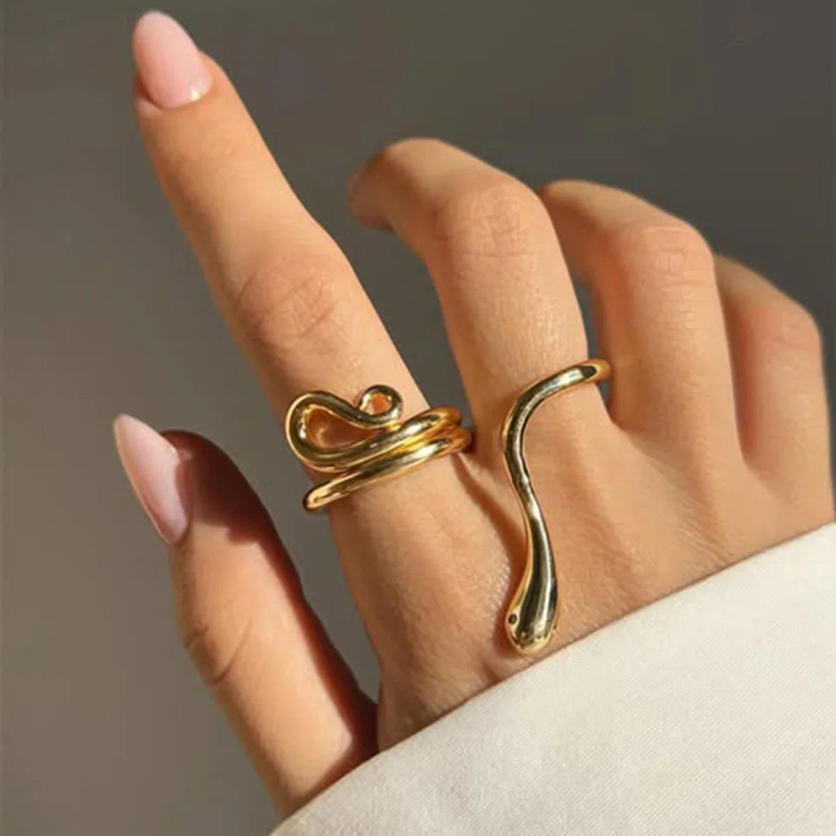 [Raffine]Gemmie Golden Snake Ring