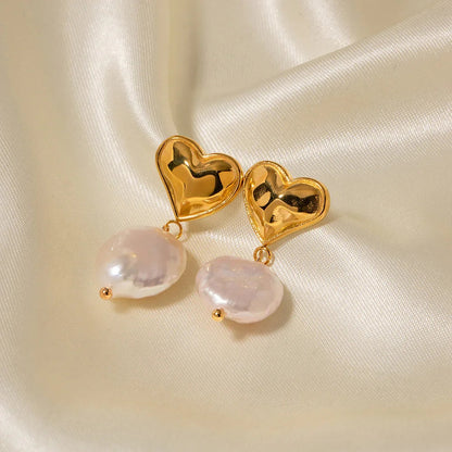 [Raffine]Blanche Freshwater Pearl Earrings