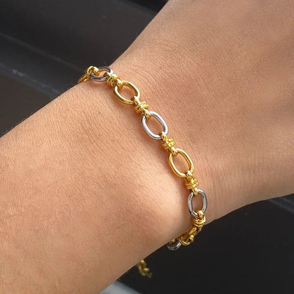 [Raffine]Addison Two Tone Gold Bracelet