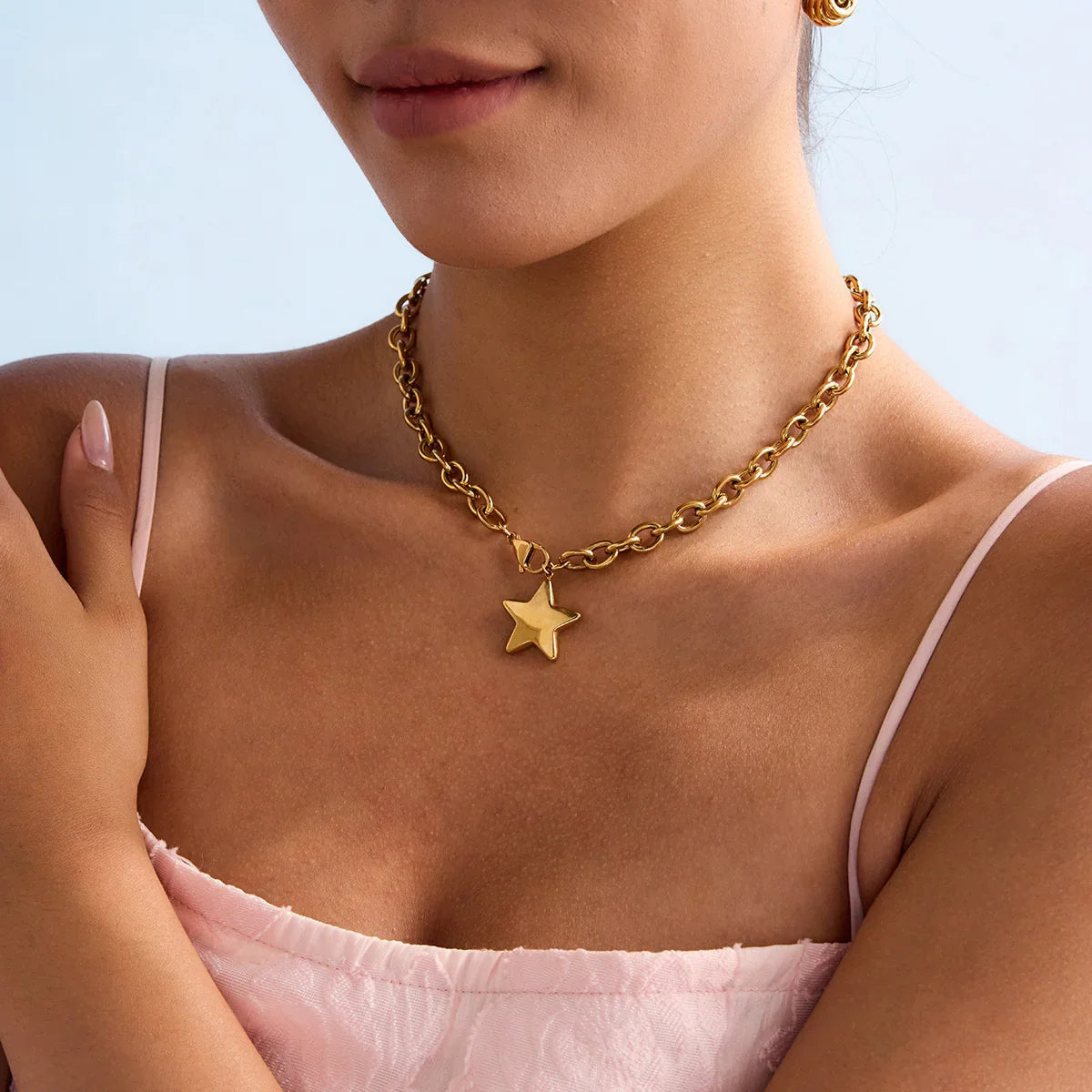 [Raffine]Stellaria Gold Star Pendant