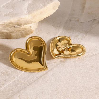 [Raffine]Liora Gold Heart Earrings