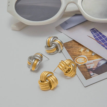 [Raffine]Avielle Chunky Gold Knot Earrings