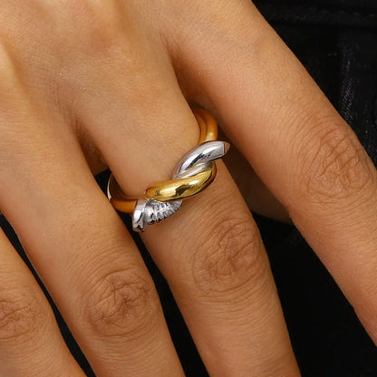 [Raffine]Trinity Twisted Nail Ring