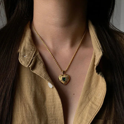 [Raffine]Caelus Gold Heart Necklace