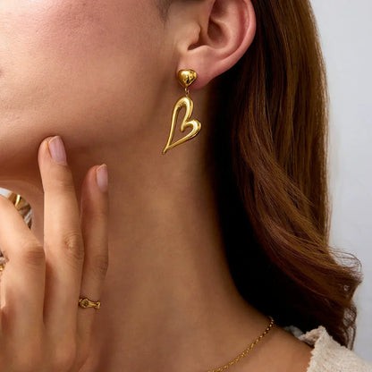 [Raffine]Venus Gold Heart Earrings