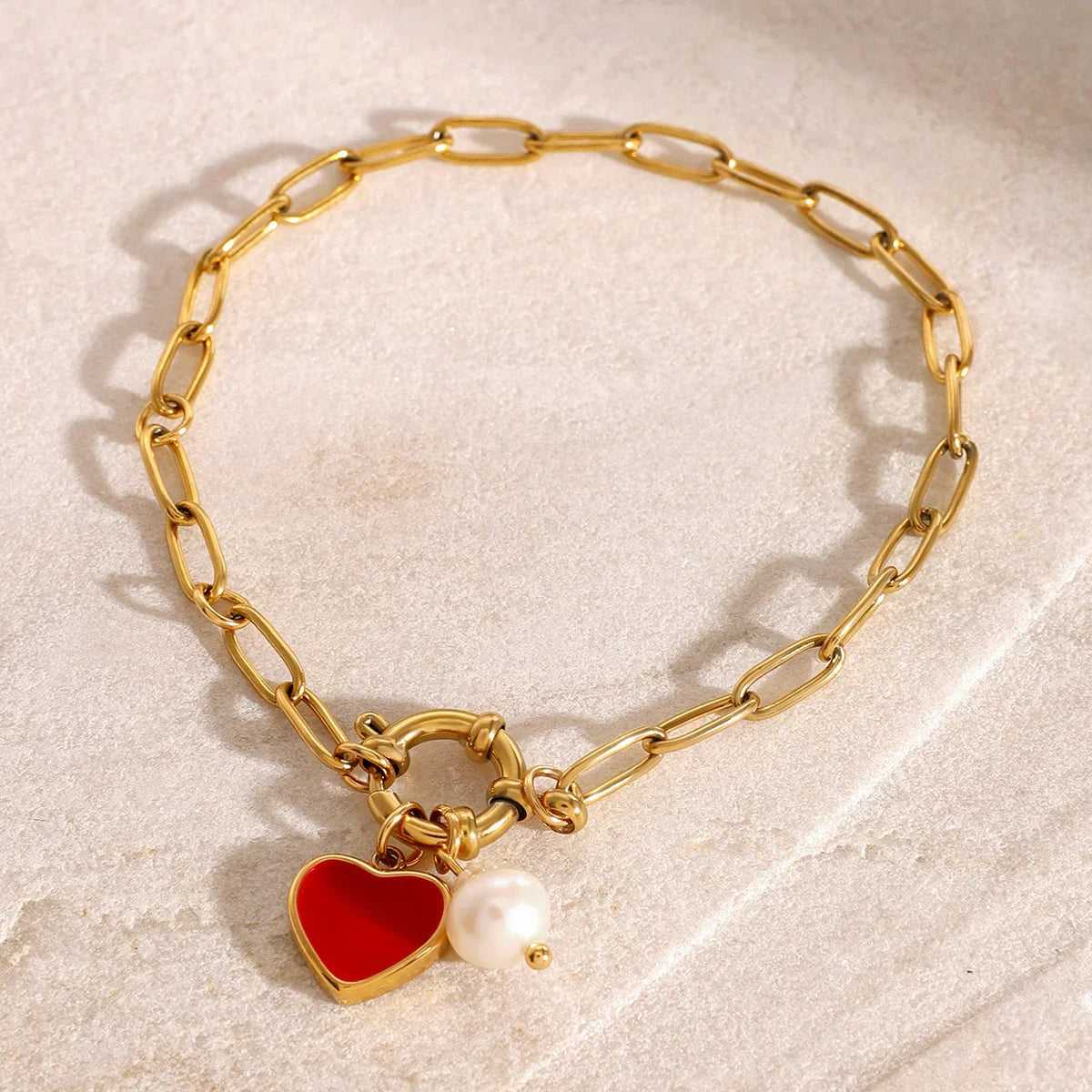 [Raffine]Tanya Heart Pearl Bracelet