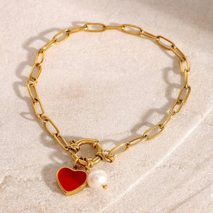 [Raffine]Tanya Heart Pearl Bracelet