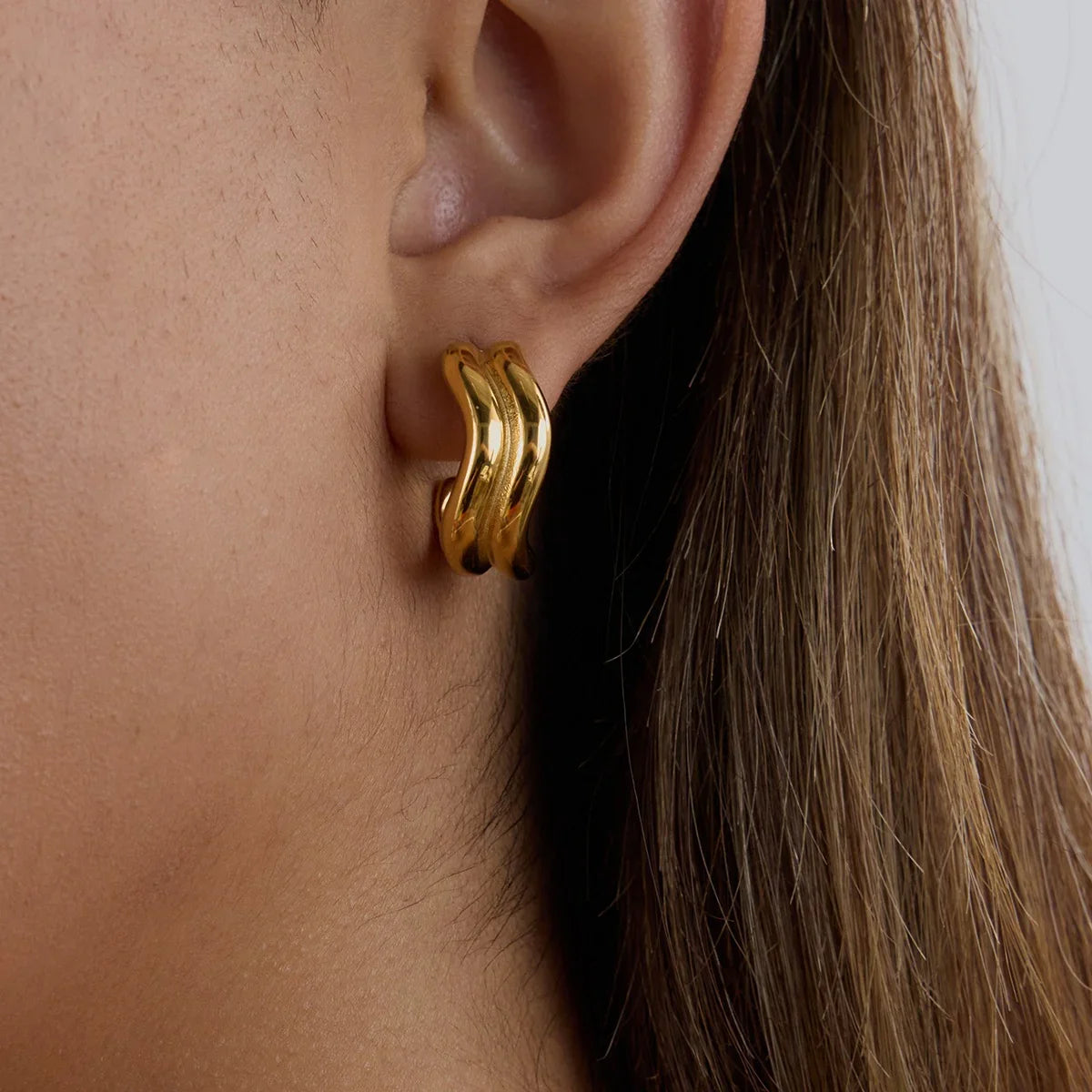 [Raffine]Double Curve Hoops