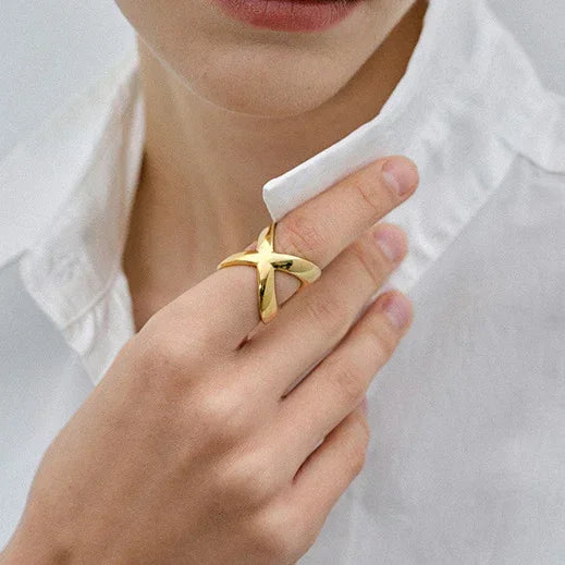 [Raffine]Carolyn Gold Cross Ring