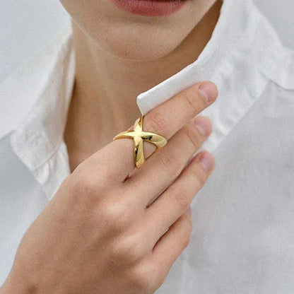 [Raffine]Carolyn Gold Cross Ring