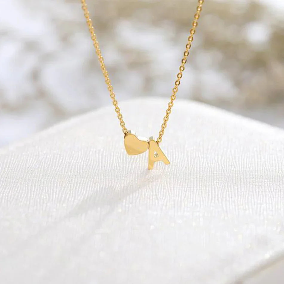 [Raffine]Ria Initial Letter Gold Necklace