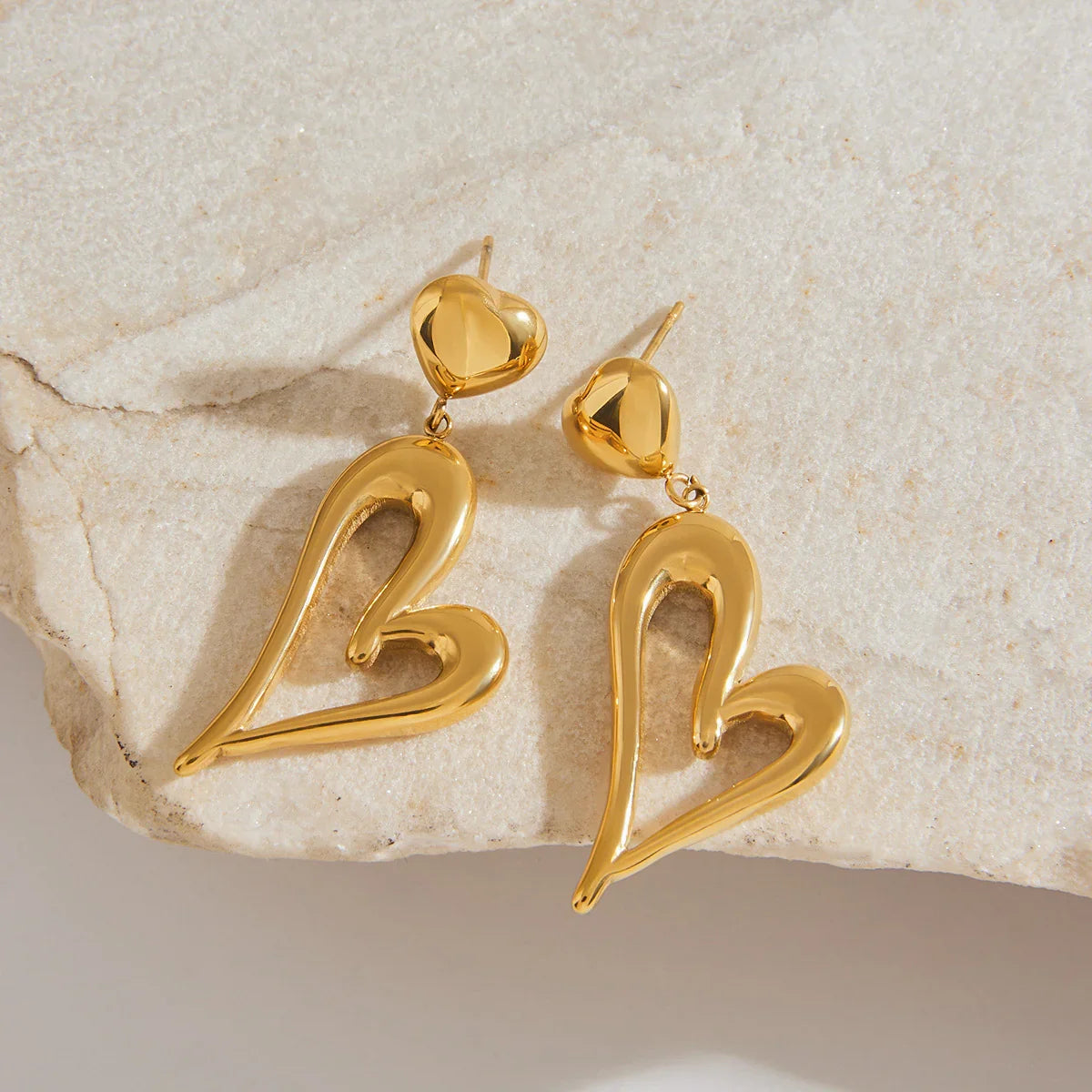 [Raffine]Venus Gold Heart Earrings