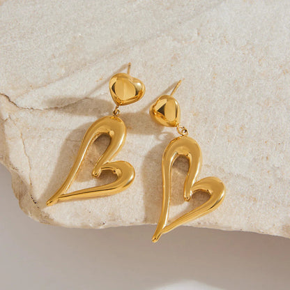 [Raffine]Venus Gold Heart Earrings