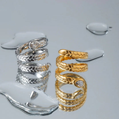 [Raffine]Davina Gold Serpent Ring