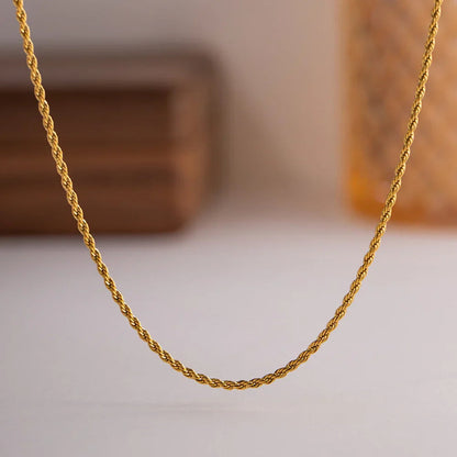 [Raffine]Calle Rope Chain Gold Necklace