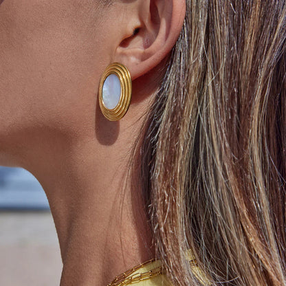 [Raffine]Ruthie Gold Enamel Earrings