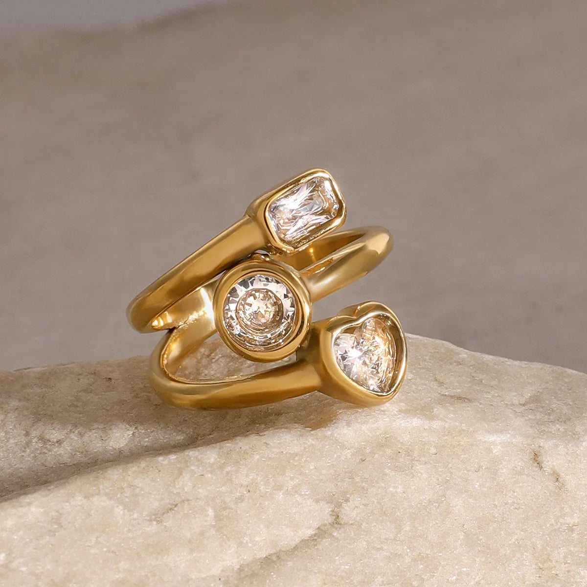 [Raffine]Amelina Layered Diamond Ring