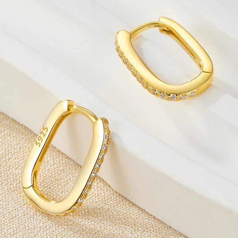 [Raffine]Melissa Oval Hoop Earrings