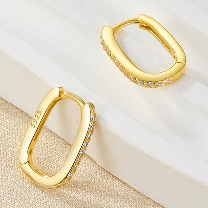 [Raffine]Melissa Oval Hoop Earrings